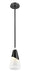 Pendant Z-Lite 828P7-ROD-MB Matte Black Aimie 1 Light Pendant Z-Lite