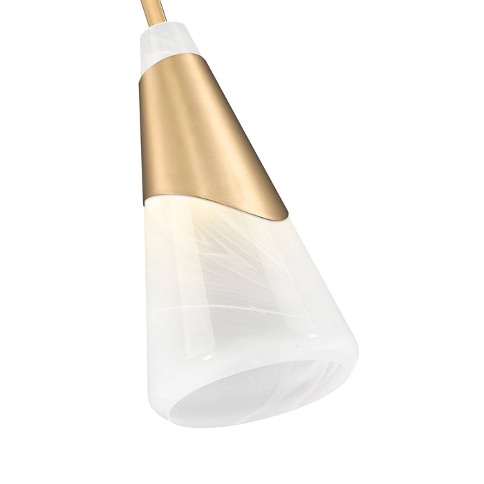 Pendant Z-Lite 828P7-ROD-MGLD Modern Gold Aimie 1 Light Pendant Z-Lite