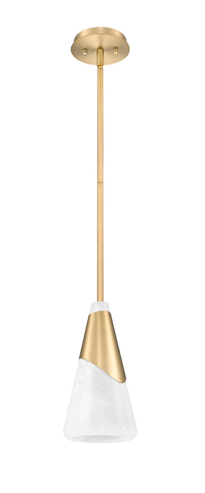 Pendant Z-Lite 828P7-ROD-MGLD Modern Gold Aimie 1 Light Pendant Z-Lite