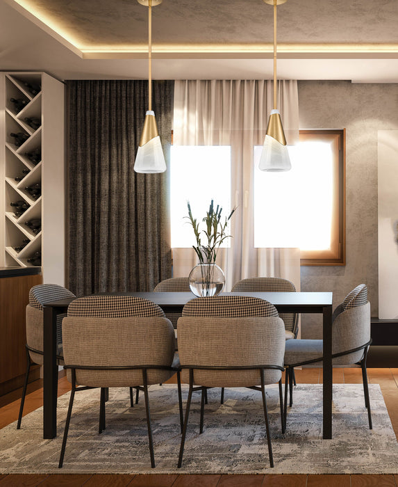 Pendant Z-Lite 828P7-ROD-MGLD Modern Gold Aimie 1 Light Pendant Z-Lite