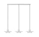 Linear Chandelier Z-Lite 829P12-3L-BN-LED Brushed Nickel Ludo 3 Light Linear Chandelier Z-Lite