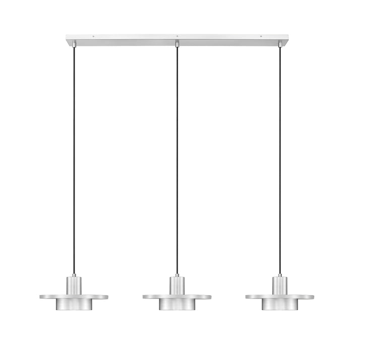 Linear Chandelier Z-Lite 829P12-3L-BN-LED Brushed Nickel Ludo 3 Light Linear Chandelier Z-Lite