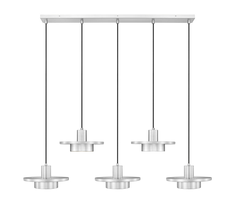Linear Chandelier Z-Lite 829P12-5L-BN-LED Brushed Nickel Ludo 5 Light Linear Chandelier Z-Lite