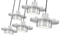 Linear Chandelier Z-Lite 829P12-5L-BN-LED Brushed Nickel Ludo 5 Light Linear Chandelier Z-Lite