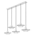 Linear Chandelier Z-Lite 829P12-5L-BN-LED Brushed Nickel Ludo 5 Light Linear Chandelier Z-Lite
