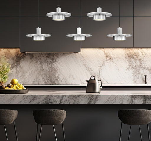 Linear Chandelier Z-Lite 829P12-5L-BN-LED Brushed Nickel Ludo 5 Light Linear Chandelier Z-Lite