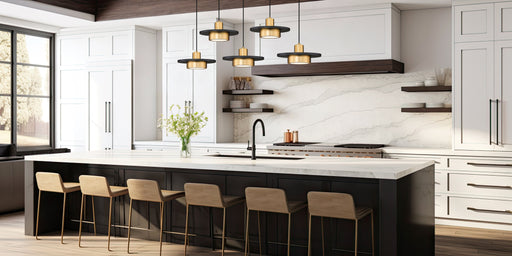 Linear Chandelier Z-Lite 829P12-5L-MB-MGLD-LE Matte Black + Modern Gold Ludo 5 Light Linear Chandelier Z-Lite
