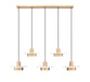 Linear Chandelier Z-Lite 829P12-5L-MW-MGLD-LE Matte White + Modern Gold Ludo 5 Light Linear Chandelier Z-Lite