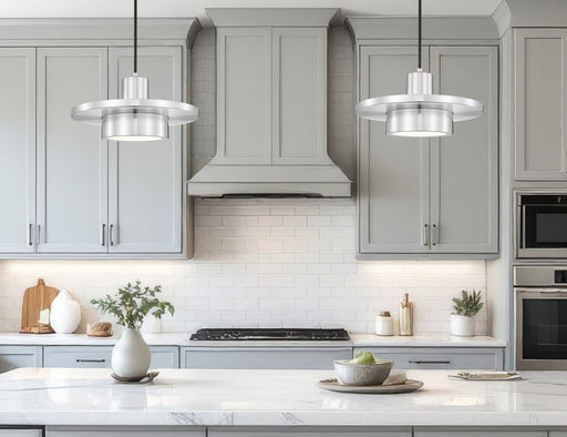 Pendant Z-Lite 829P12-BN-LED Brushed Nickel Ludo 1 Light Pendant Z-Lite