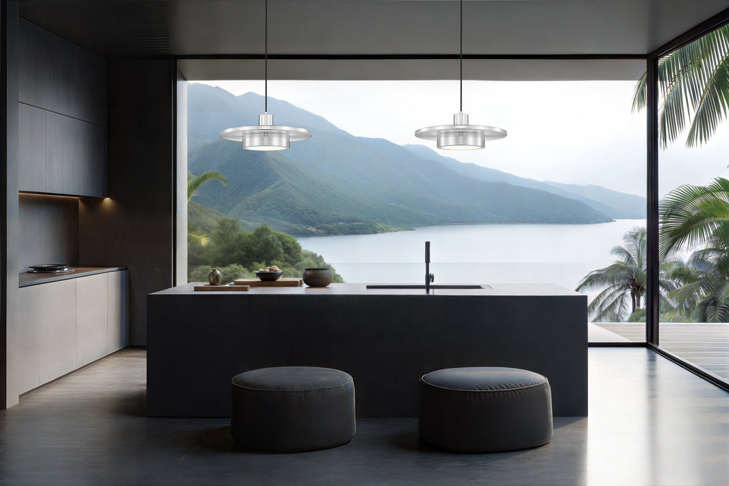 Pendant Z-Lite 829P16-BN-LED Brushed Nickel Ludo 1 Light Pendant Z-Lite