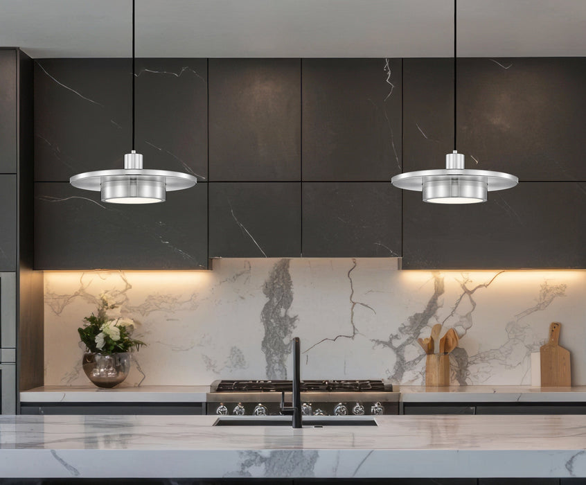 Pendant Z-Lite 829P16-BN-LED Brushed Nickel Ludo 1 Light Pendant Z-Lite