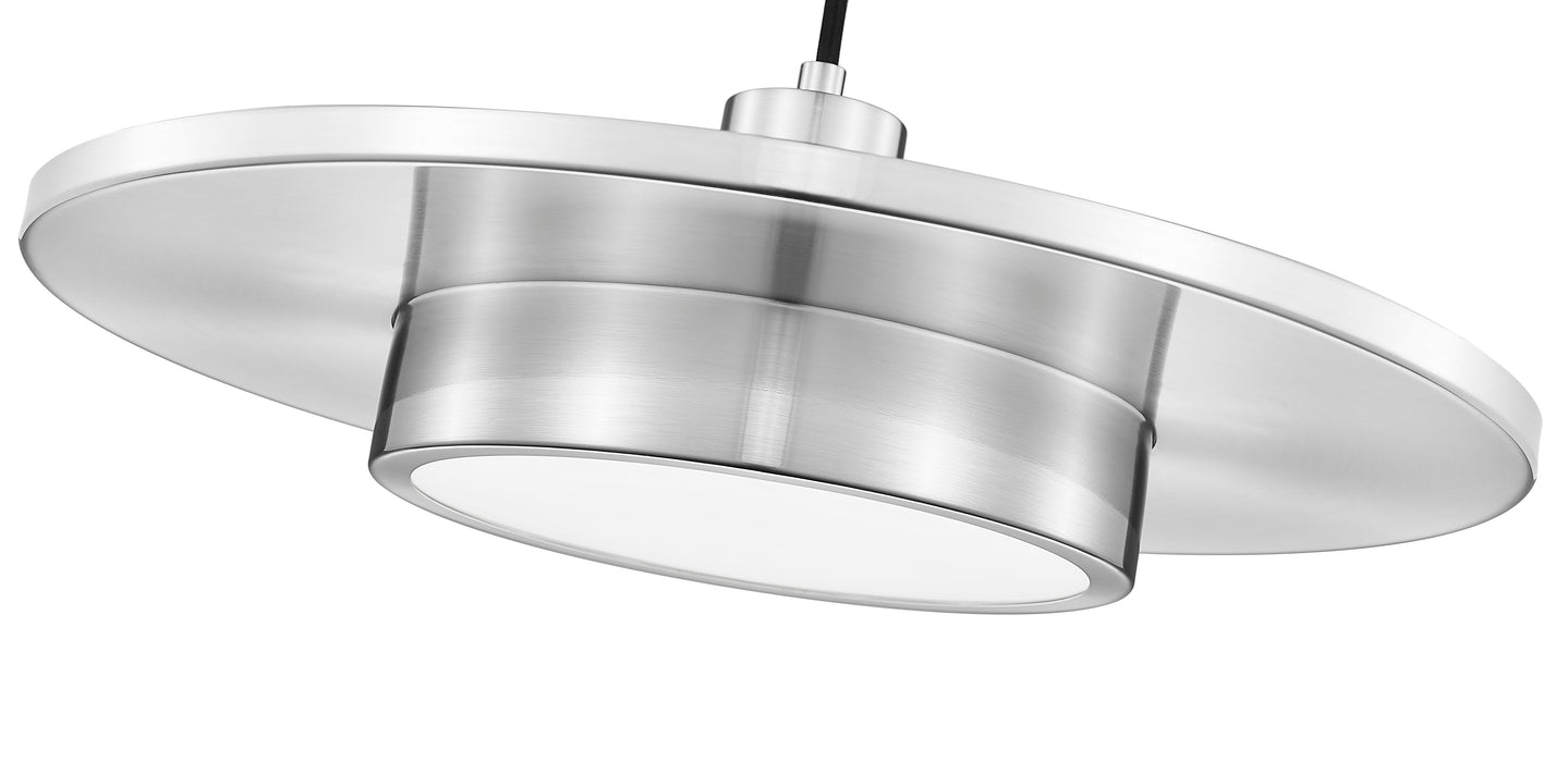 Pendant Z-Lite 829P20-BN-LED Brushed Nickel Ludo 1 Light Pendant Z-Lite