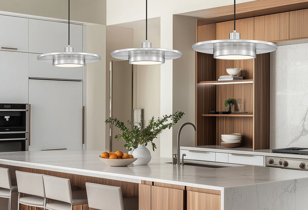 Pendant Z-Lite 829P20-BN-LED Brushed Nickel Ludo 1 Light Pendant Z-Lite