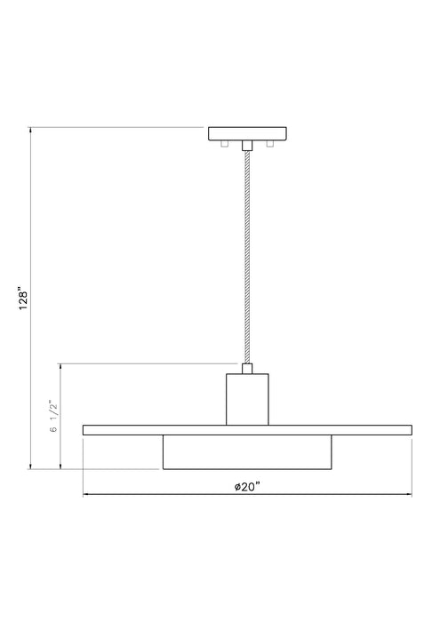 Pendant Z-Lite 829P20-MW-MGLD-LED Matte White + Modern Gold Ludo 1 Light Pendant Z-Lite