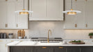 Pendant Z-Lite 829P20-MW-MGLD-LED Matte White + Modern Gold Ludo 1 Light Pendant Z-Lite
