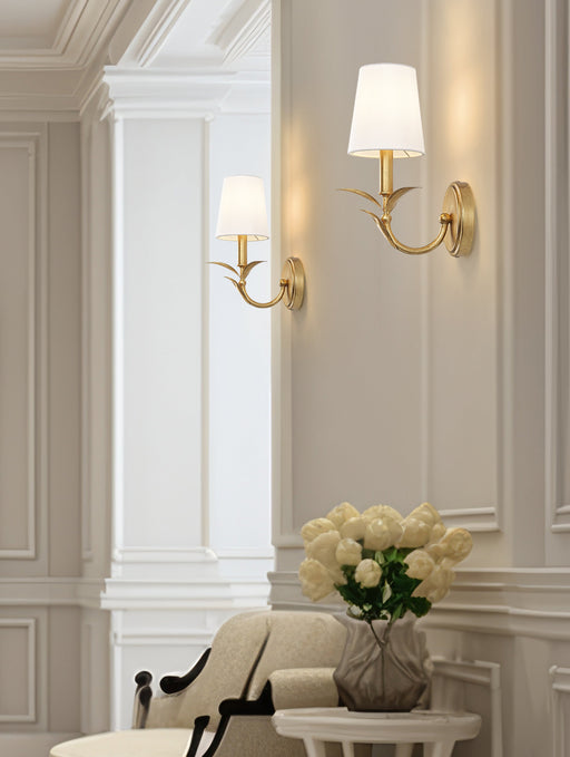 Wall Sconce Z-Lite 830-1S-GLF Gold Leaf Aslin 1 Light Wall Sconce Z-Lite