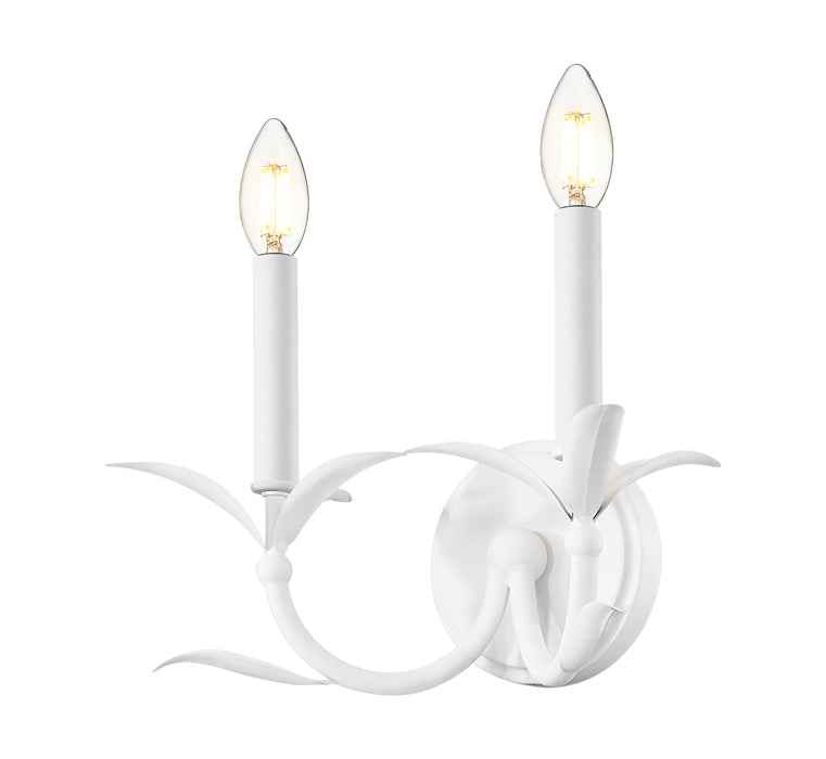 Wall Sconce Z-Lite 830-2S-TXWH Textured White Aslin 2 Light Wall Sconce Z-Lite