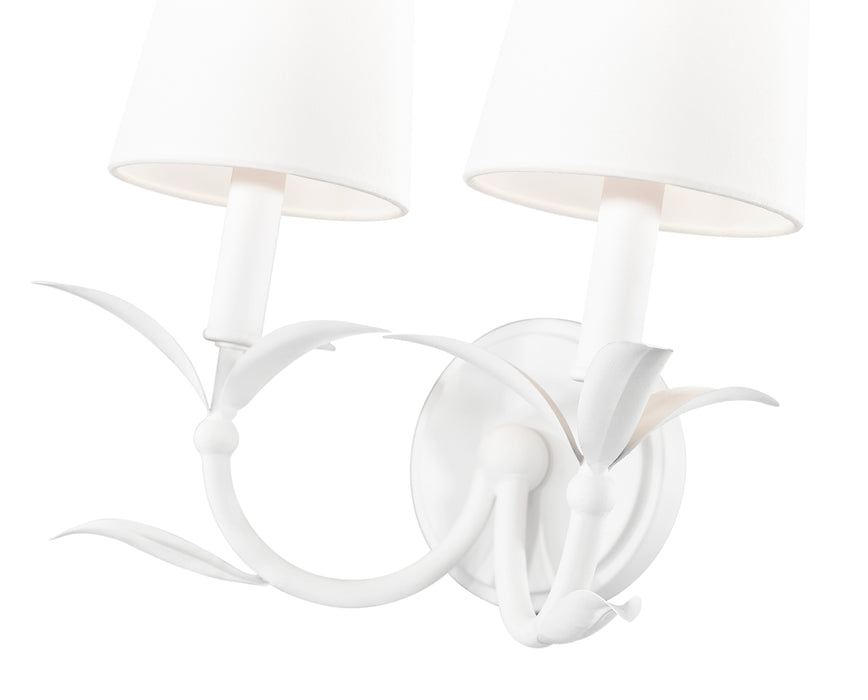 Wall Sconce Z-Lite 830-2S-TXWH Textured White Aslin 2 Light Wall Sconce Z-Lite