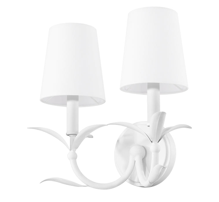 Wall Sconce Z-Lite 830-2S-TXWH Textured White Aslin 2 Light Wall Sconce Z-Lite