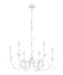 Chandelier Z-Lite 830-31TXWH Textured White Aslin 6 Light Chandelier Z-Lite