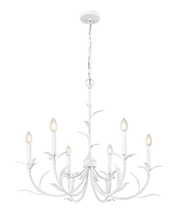 Chandelier Z-Lite 830-31TXWH Textured White Aslin 6 Light Chandelier Z-Lite
