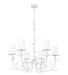 Chandelier Z-Lite 830-31TXWH Textured White Aslin 6 Light Chandelier Z-Lite