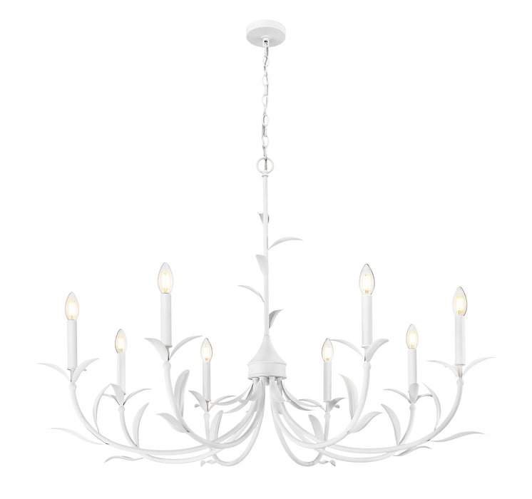 Chandelier Z-Lite 830-42TXWH Textured White Aslin 8 Light Chandelier Z-Lite