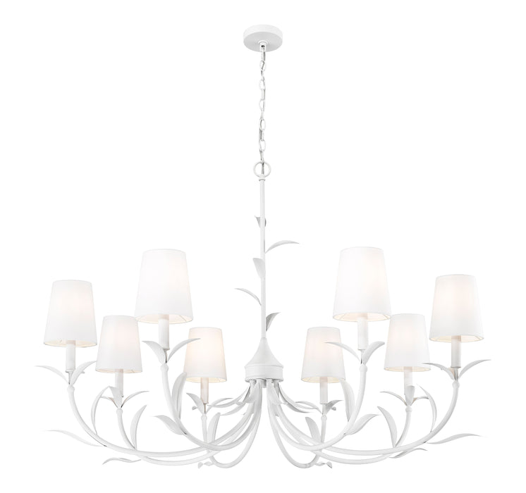 Chandelier Z-Lite 830-42TXWH Textured White Aslin 8 Light Chandelier Z-Lite
