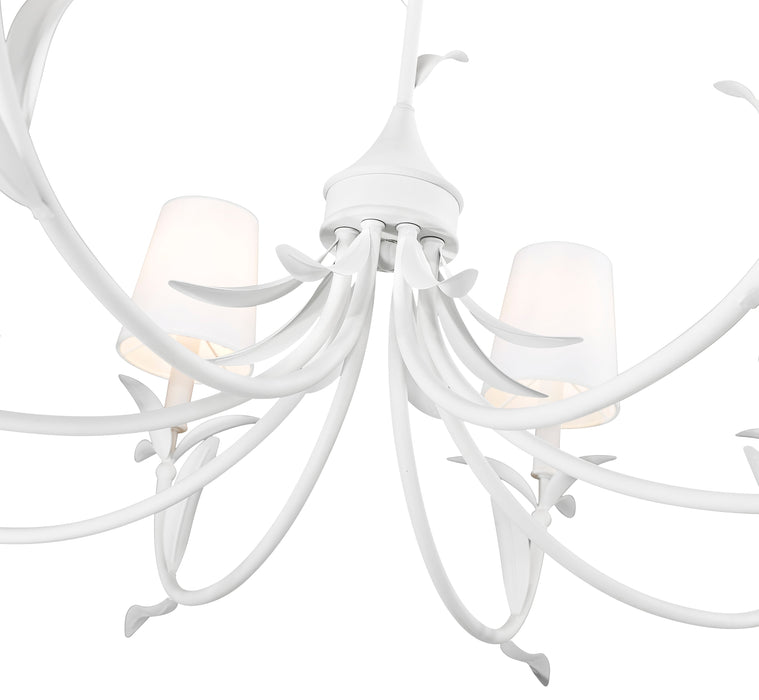 Chandelier Z-Lite 830-42TXWH Textured White Aslin 8 Light Chandelier Z-Lite