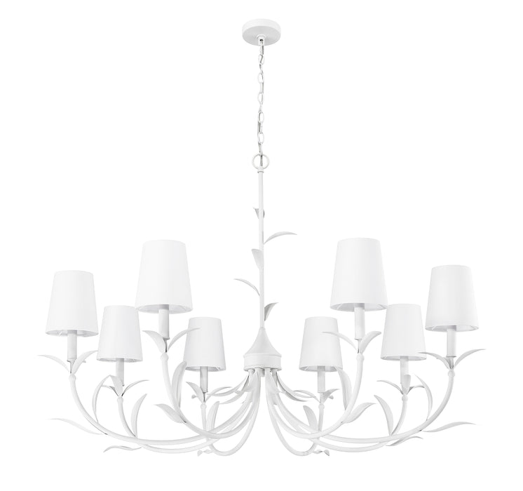 Chandelier Z-Lite 830-42TXWH Textured White Aslin 8 Light Chandelier Z-Lite