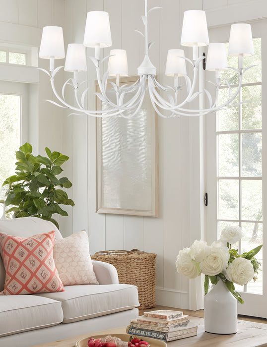 Chandelier Z-Lite 830-42TXWH Textured White Aslin 8 Light Chandelier Z-Lite