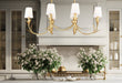 Linear Chandelier Z-Lite 830-44L-GLF Gold Leaf Aslin 6 Light Linear Chandelier Z-Lite