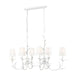 Linear Chandelier Z-Lite 830-44L-TXWH Textured White Aslin 6 Light Linear Chandelier Z-Lite