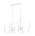 Linear Chandelier Z-Lite 830-44L-TXWH Textured White Aslin 6 Light Linear Chandelier Z-Lite