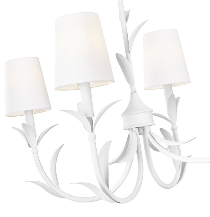 Linear Chandelier Z-Lite 830-44L-TXWH Textured White Aslin 6 Light Linear Chandelier Z-Lite