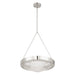 Pendant Light Thesis 207429A Agate 20 inch 4 light Polished Nickel Pendant Light with Clear Holophane Glass Shade THESIS