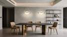 Pendant Light Thesis 207429A Agate 20 inch 4 light Polished Nickel Pendant Light with Clear Holophane Glass Shade THESIS