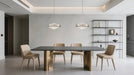 Pendant Light Thesis 207429A Agate 20 inch 4 light Polished Nickel Pendant Light with Clear Holophane Glass Shade THESIS