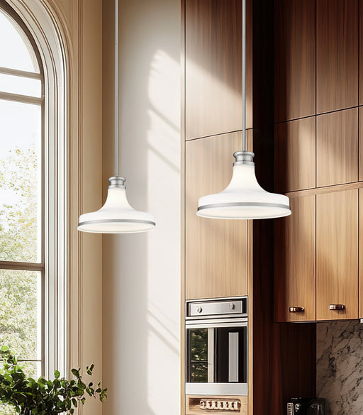 Pendant Z-Lite 831P12-BN Brushed Nickel Reznor 1 Light Pendant Z-Lite