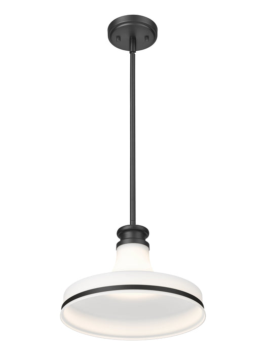 Pendant Z-Lite 831P12-MB Matte Black Reznor 1 Light Pendant Z-Lite