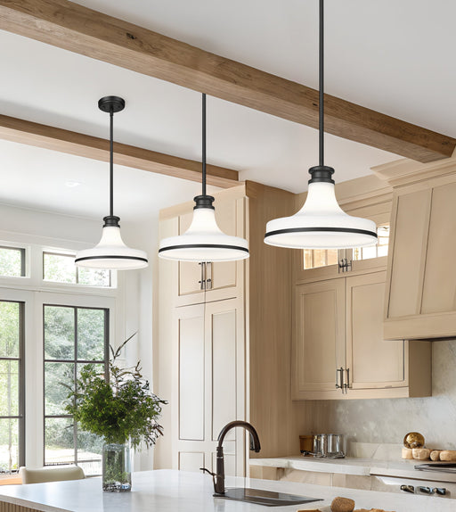 Pendant Z-Lite 831P12-MB Matte Black Reznor 1 Light Pendant Z-Lite