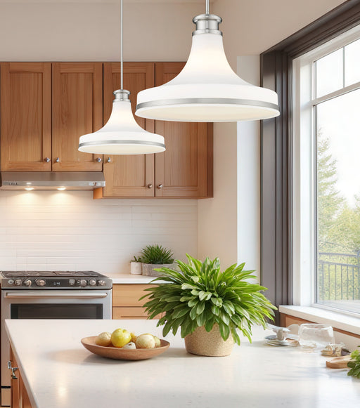 Pendant Z-Lite 831P18-BN Brushed Nickel Reznor 1 Light Pendant Z-Lite