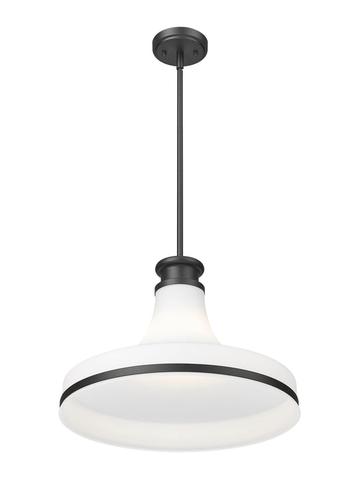 Pendant Z-Lite 831P18-MB Matte Black Reznor 1 Light Pendant Z-Lite