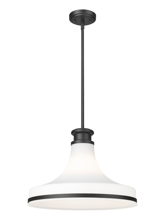 Pendant Z-Lite 831P18-MB Matte Black Reznor 1 Light Pendant Z-Lite