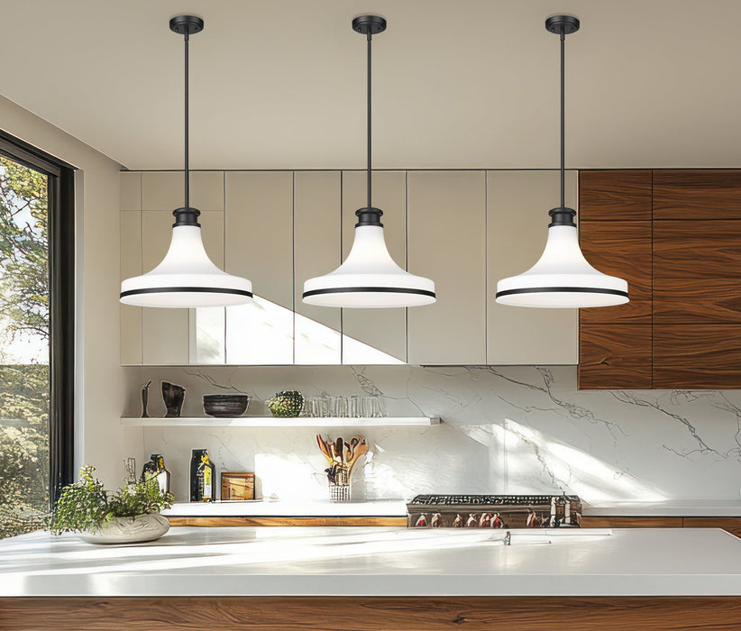 Pendant Z-Lite 831P18-MB Matte Black Reznor 1 Light Pendant Z-Lite