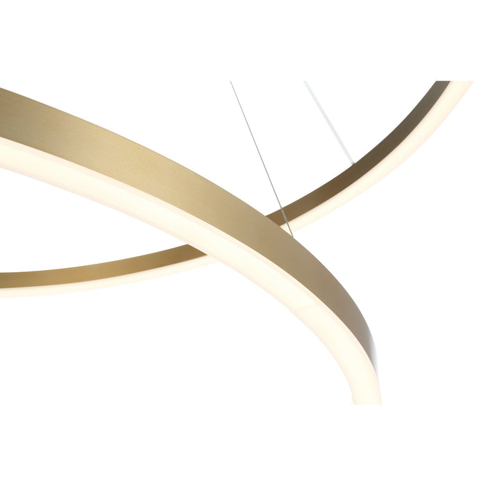 Eurofase 31474-038 Spunto 61" Brushed Gold LED Chandelier
