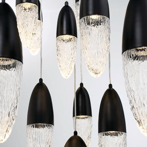 Eurofase 43859-022 Ecrou 30" Matte Black LED Chandelier