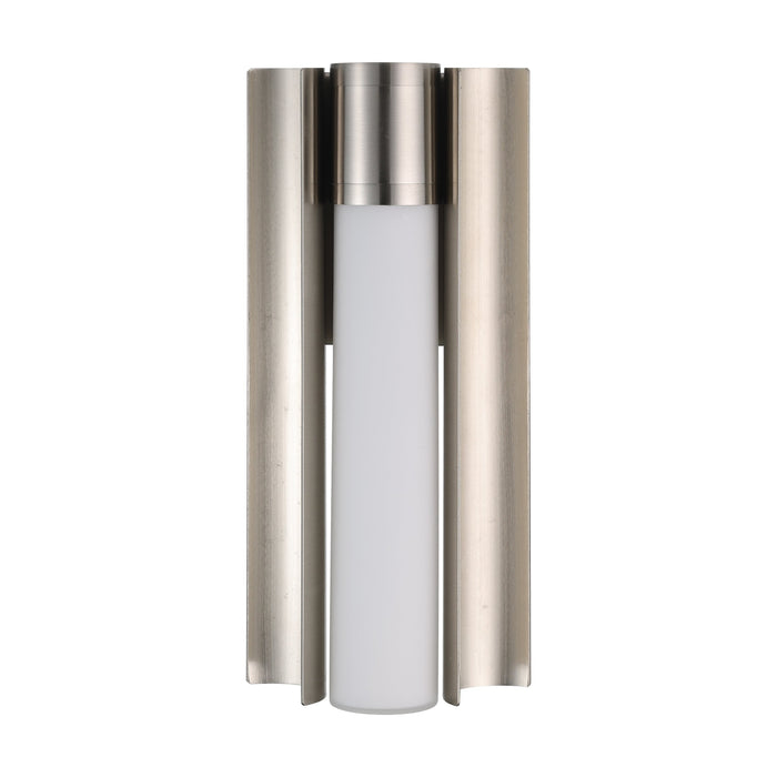 Vanity Light Thesis 207625A Colton 12 inch 1 light Brushed Nickel 5CCT LED Vanity Light with Etched Opal Glass Shade THESIS