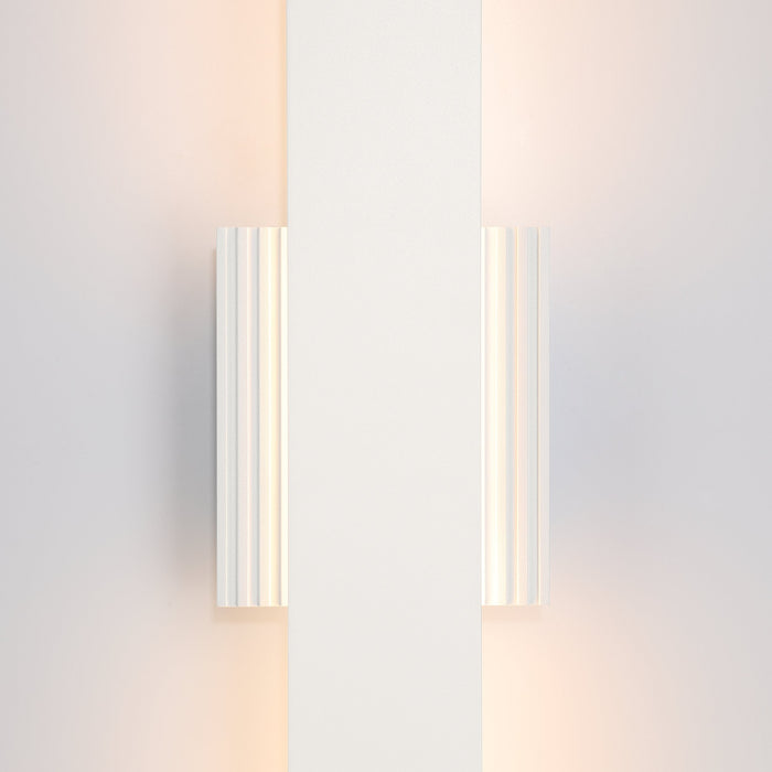 Exterior Wall Sconce Thesis 207716A Jacks 22 inch Textured White 5CCT LED Exterior Wall Sconce THESIS