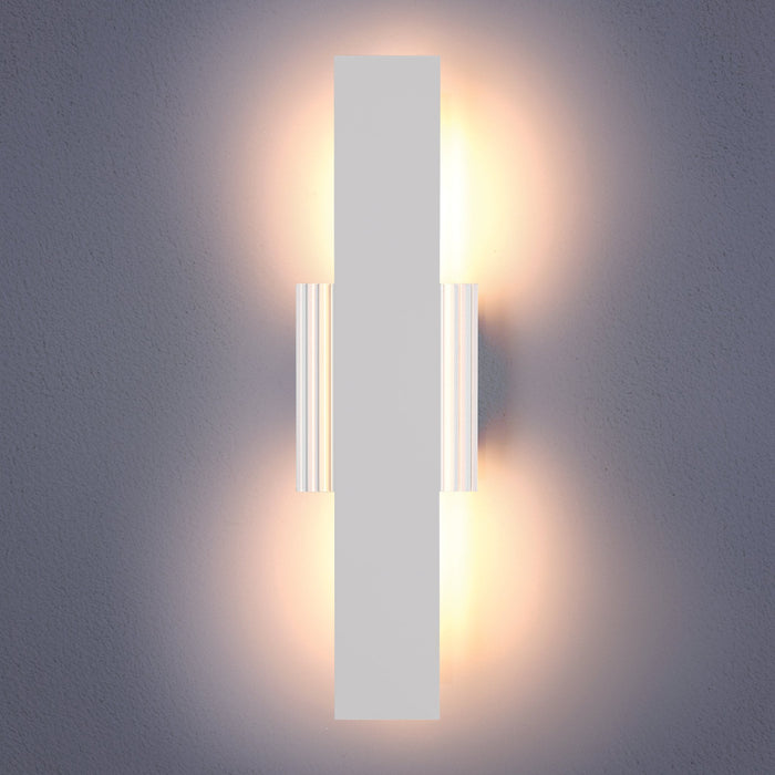 Exterior Wall Sconce Thesis 207716A Jacks 22 inch Textured White 5CCT LED Exterior Wall Sconce THESIS